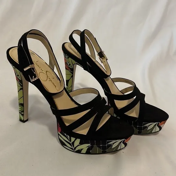 Jessica Simpson Women’s Balina Tropical Platform Dress Heeled Sandals