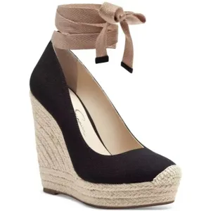Jessica Simpson Women's Zexie Espadrille Wedge Heels Sandals Black Size 9.5M