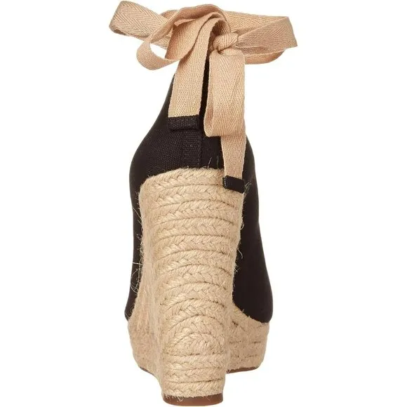 Jessica Simpson Women's Zexie Espadrille Wedge Heels Sandals Black Size 9.5M