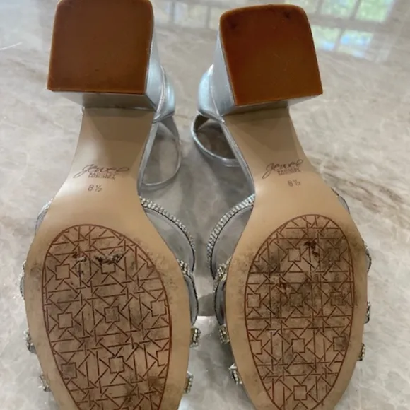 Jewel Badgley Mischa Fidelity Ankle Strap Evening Sandals, Size 8.5