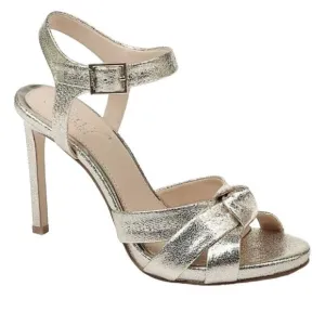 Jewel Badgley Mischka Rhonda Satin Knotted Stiletto Heels Sandals Size 10 NEW