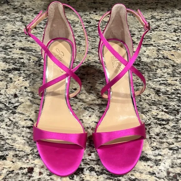 Jewel Badgley Mischka Satin Heels