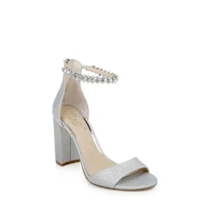 Jewel Badgley Mischka Women's Black Louise Evening Sandal Size 8