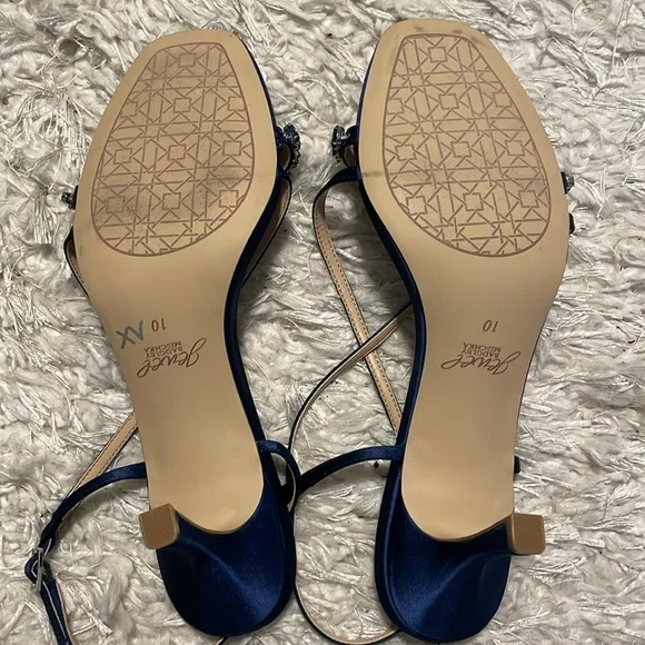 Jewel Badgley Women’s Alexis Heels Size 10 Mischka Blue Sequin Formal Party