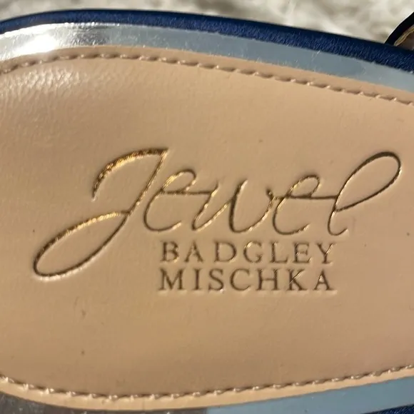 Jewel Badgley Women’s Alexis Heels Size 10 Mischka Blue Sequin Formal Party