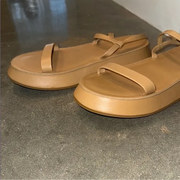 Jil Sander Leather Vachetta Sandals