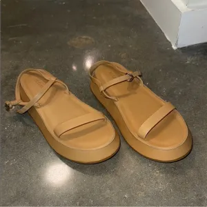 Jil Sander Leather Vachetta Sandals