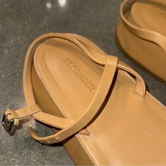 Jil Sander Leather Vachetta Sandals
