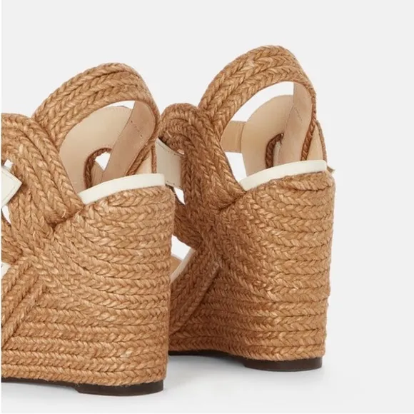 Jimmy Choo Delphi 100 Espadrille Wedge Sandals