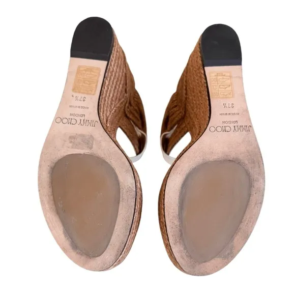 Jimmy Choo Delphi 100 Espadrille Wedge Sandals