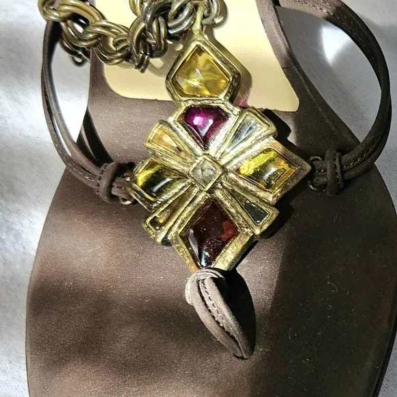 Jimmy Choo Emmy brown suede sandal heels dust bag