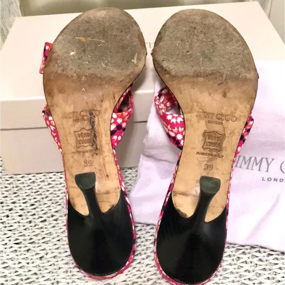 Jimmy Choo Floral Twist Knot Sandals