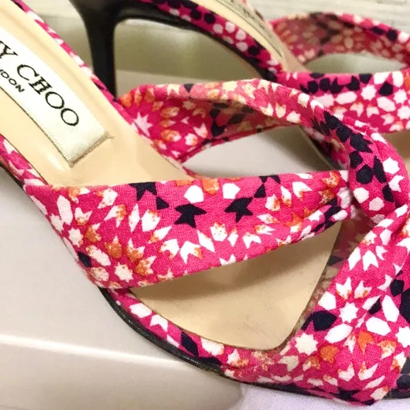 Jimmy Choo Floral Twist Knot Sandals