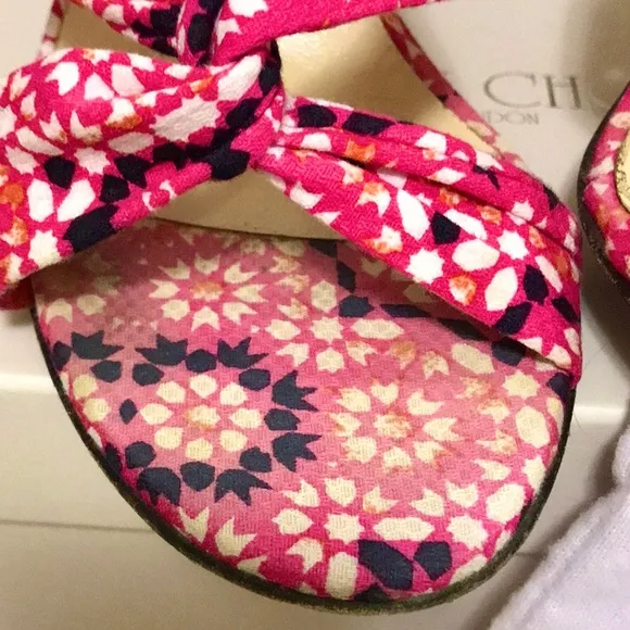 Jimmy Choo Floral Twist Knot Sandals