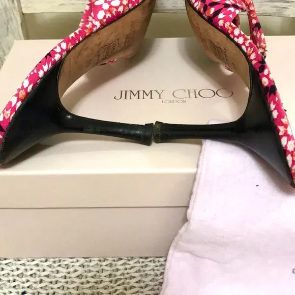 Jimmy Choo Floral Twist Knot Sandals