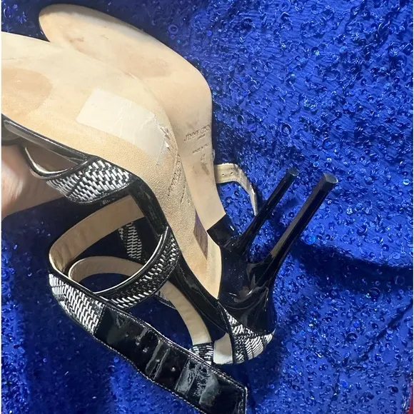 JIMMY CHOO Leather Printed Sandals