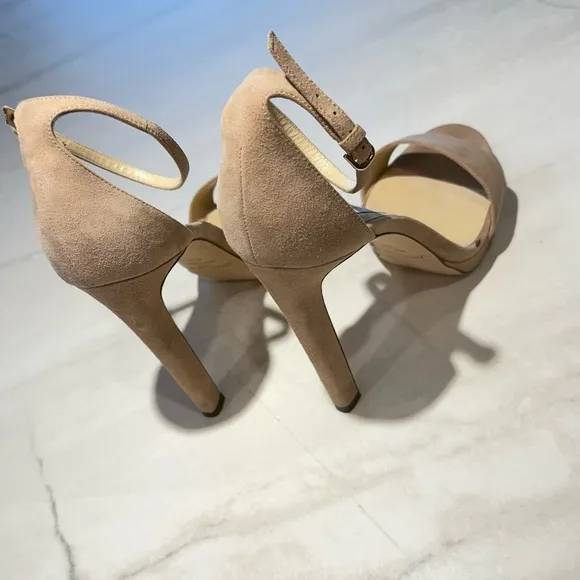 Jimmy Choo Tan Heels Minimalist Design