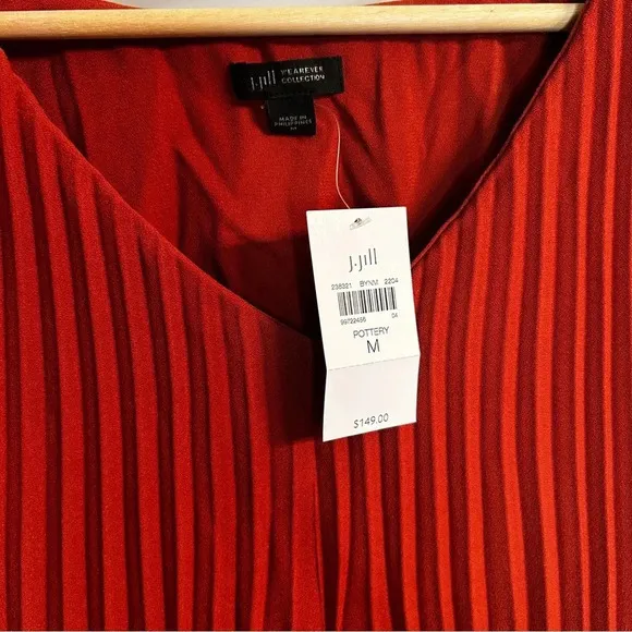 J.Jill Wearever Pleated Midi Dress - Size Medium, NWT