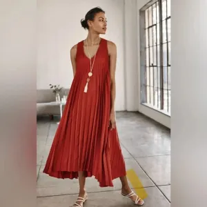 J.Jill Wearever Pleated Midi Dress - Size Medium, NWT