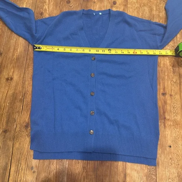 J.McLaughlin Women’s 100% Cashmere Luxe Cardigan Sweater Royal Blue NWOT Fit S/M