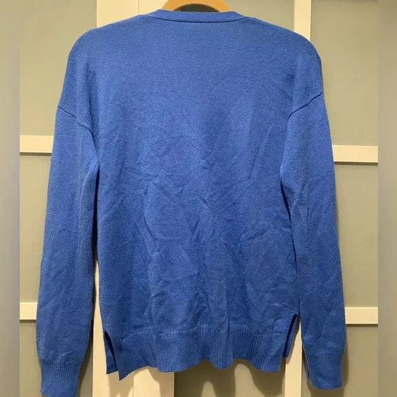 J.McLaughlin Women’s 100% Cashmere Luxe Cardigan Sweater Royal Blue NWOT Fit S/M