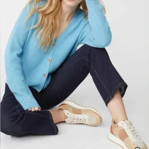 J.McLaughlin Women’s 100% Cashmere Luxe Cardigan Sweater Royal Blue NWOT Fit S/M