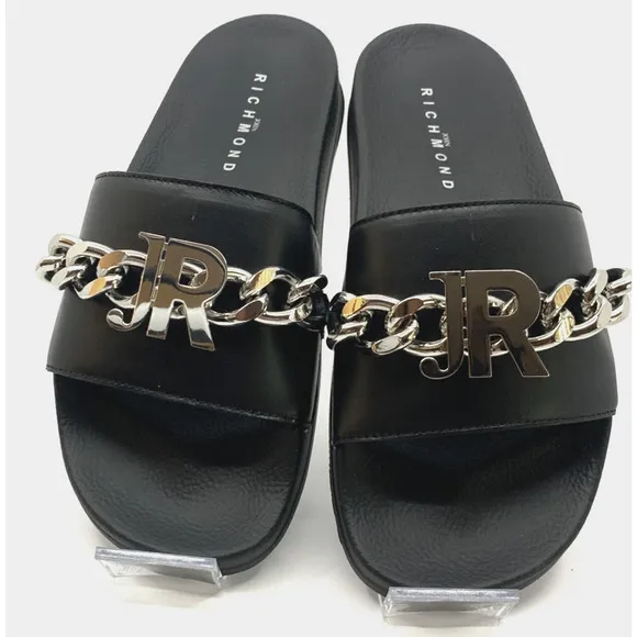 JOHN RICHMOND Men's NEW Leather Sandals Slides - Men's Size 9 - NIB