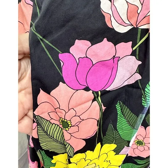 Johnny Was Cassia Maxi Dress SZ L Multicolor Floral Sleeveless Open Back
