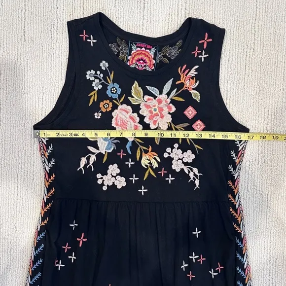 Johnny Was | Ceretti Floral Cotton Tank Dress | Black | S