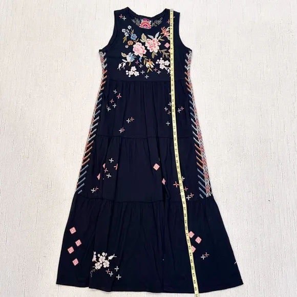 Johnny Was | Ceretti Floral Cotton Tank Dress | Black | S