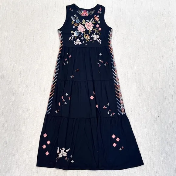 Johnny Was | Ceretti Floral Cotton Tank Dress | Black | S