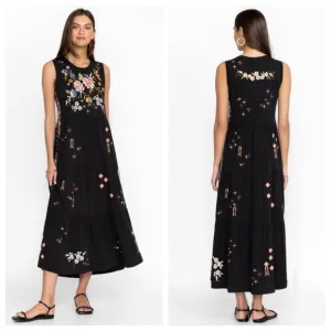 Johnny Was | Ceretti Floral Cotton Tank Dress | Black | S