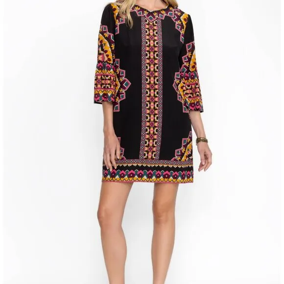 Johnny WAS Jade LUNNA SHIFT MINI DRESS XL