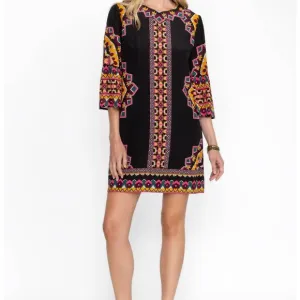 Johnny WAS Jade LUNNA SHIFT MINI DRESS XL