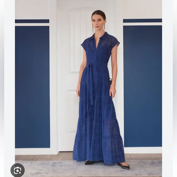 Johnny Was 🔥 MARINA JOY SILK Embroidered MAXI DRESS