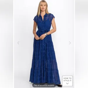 Johnny Was 🔥 MARINA JOY SILK Embroidered MAXI DRESS