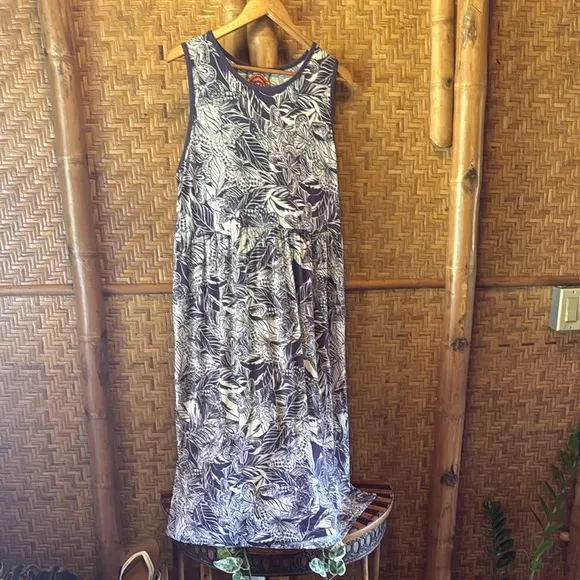 Johnny Was purple butterfly Carioca Easy Fit Tank Dress xl