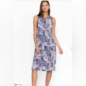 Johnny Was purple butterfly Carioca Easy Fit Tank Dress xl