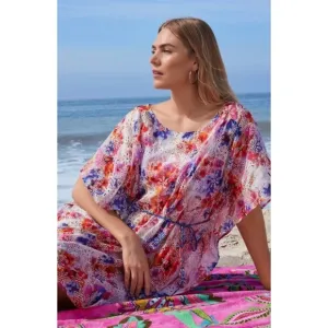 Johnny Was Summer Days Eyelet Dress cover up swim XL NWT