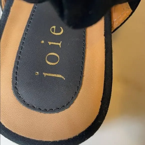 JOIE GARDEN LEATHER PLATFORM SANDALS BLACK NWT SZ EUR 41 US 10.5