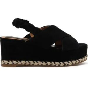 JOIE GARDEN LEATHER PLATFORM SANDALS BLACK NWT SZ EUR 41 US 10.5