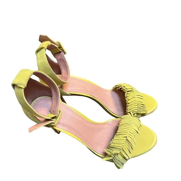Joie Pippi Suede Sandals 39 Lime green Heels