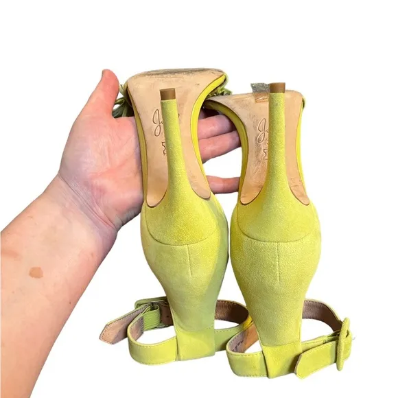 Joie Pippi Suede Sandals 39 Lime green Heels