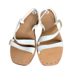 Joie white leather strappy slip on sandals size 38.5 nwot