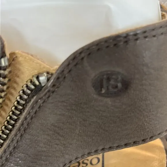 Josef Seibel Bonnie EU 37 US 6 - 6.5 Taupe Brown Leather Peep Toe Booties Sandal