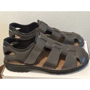 Josef Seibel Jeremy Men's Fisherman Dress Sandals Brown Leather Size 46 US 12