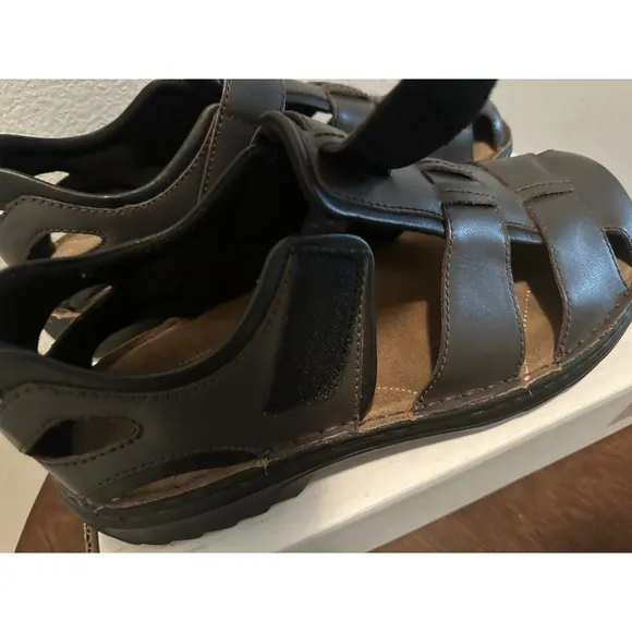 Josef Seibel Jeremy Men's Fisherman Dress Sandals Brown Leather Size 46 US 12
