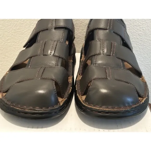 Josef Seibel Jeremy Men's Fisherman Dress Sandals Brown Leather Size 46 US 12
