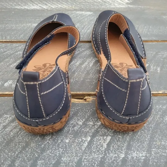 Josef Seibel Rosalie Size 38 Dark Blue Sandals Women's Size 7-7.5‎ Leather