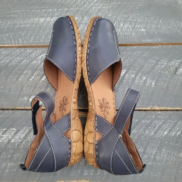 Josef Seibel Rosalie Size 38 Dark Blue Sandals Women's Size 7-7.5‎ Leather